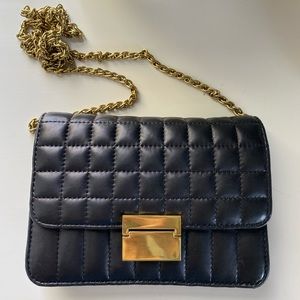 J.Crew Leather Crossbody with Gold Hardware